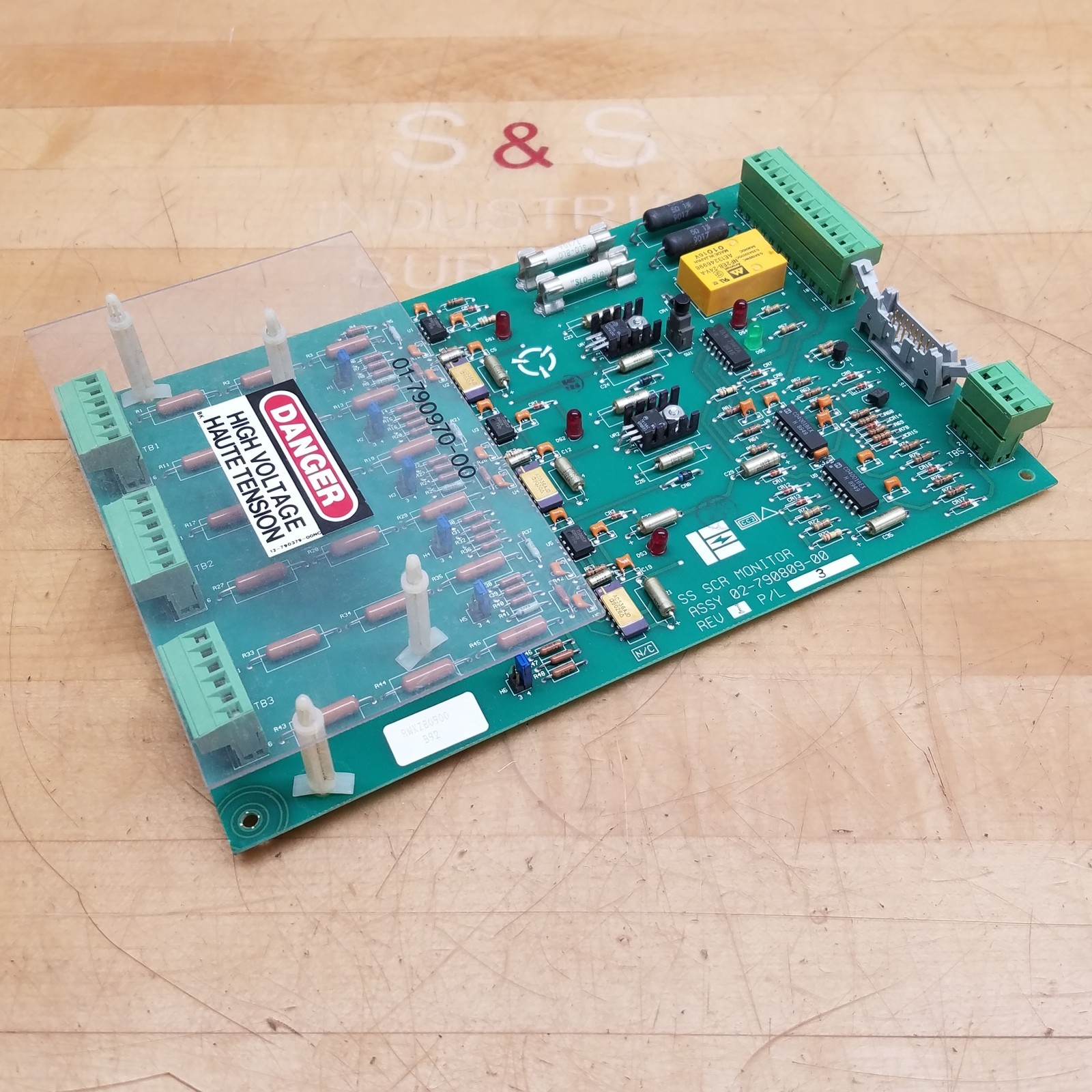 Liebert Emerson 02-790809-00 Rev 1 P/L 3 SS SCR Monitor Circuit Board - USED