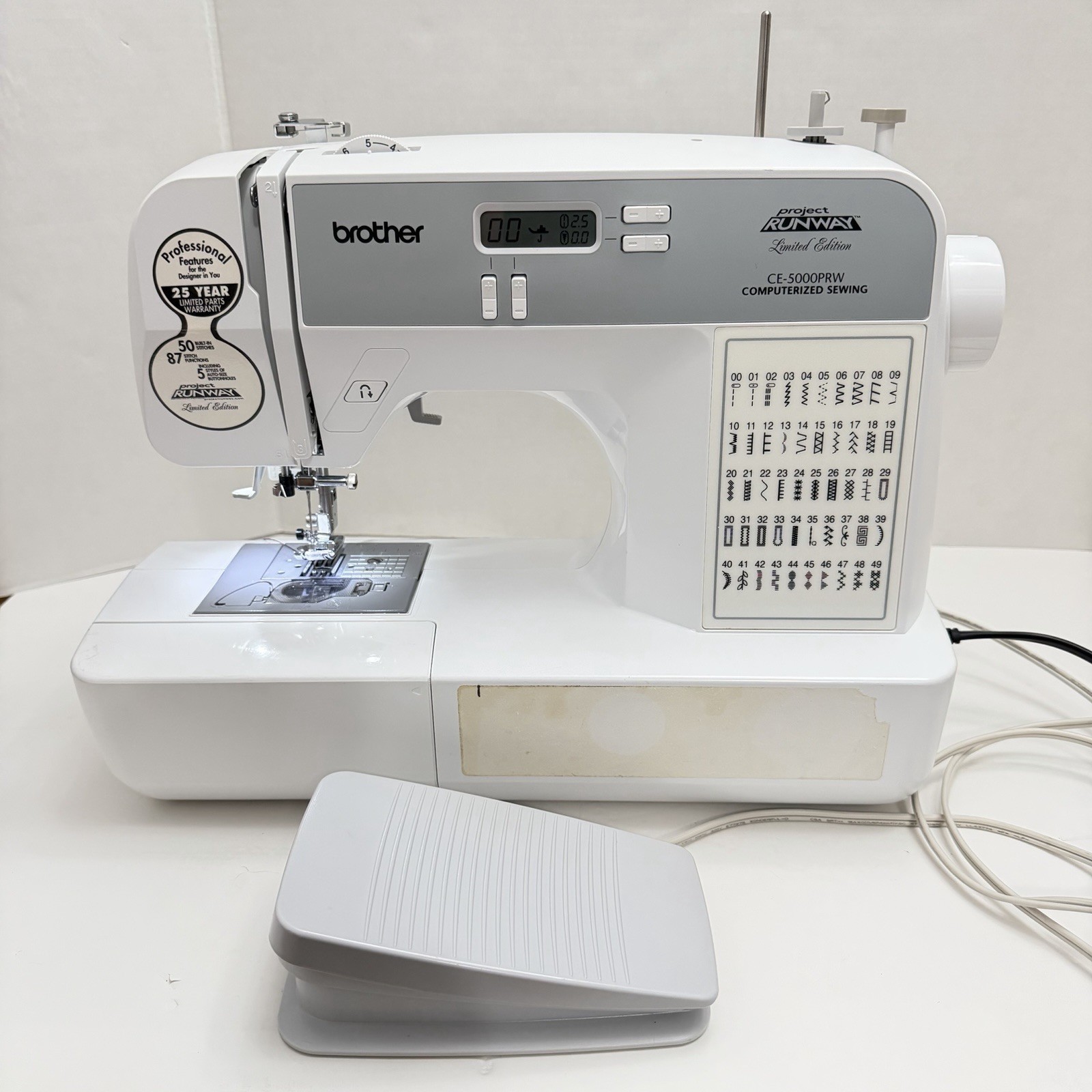 Brother CE-5000PRW Project Runway Limited Edition Sewing Machine Tested Pedal