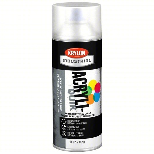 Krylon Industrial Premium Clear Spray Paint Solvent Smooth Gen Purpose