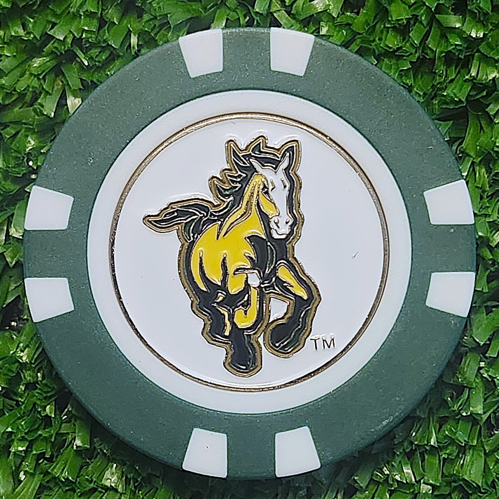 Cal Poly Mustangs Golf Ball Marker Magnetic Poker Chip New