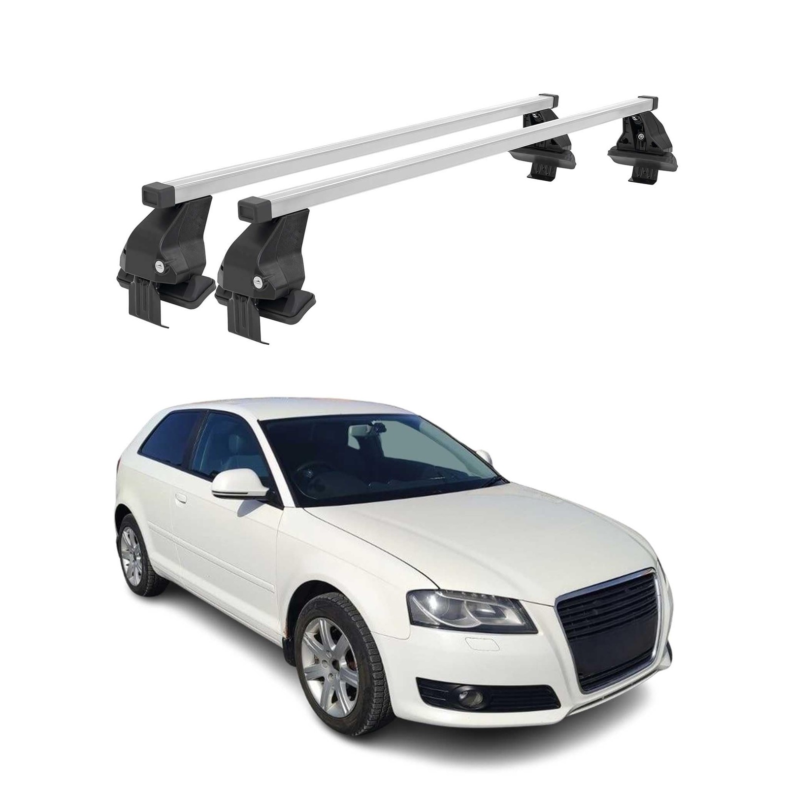 OMAC Steel Roof Rack Cross Bars for Audi A3 8P 2008-2013 2Door – Lockable