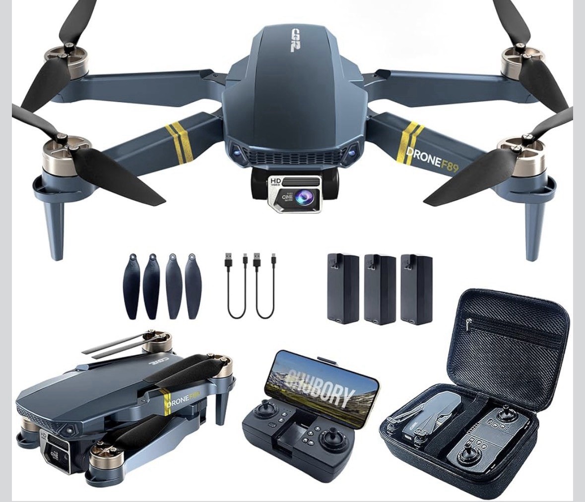 Chubory F89 Drone w/camera : Micro Foldable Drone Set / New
