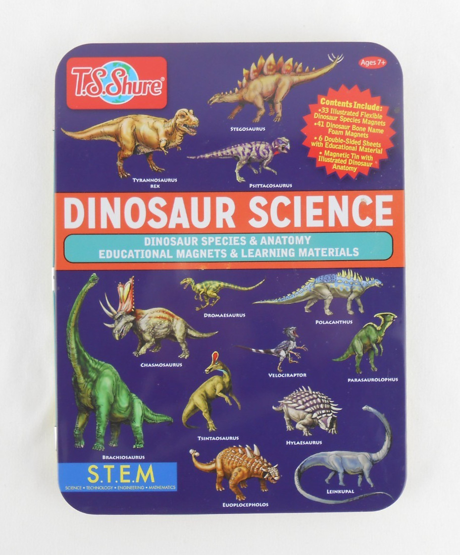 TS Shure Dinosaur Science Educational Magnets Tin STEM Learning Materials New