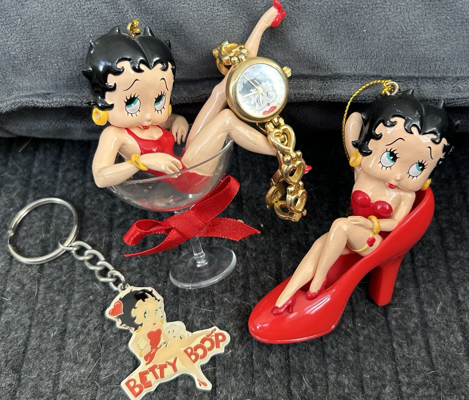 Betty Boop Lot-Watch (Needs Battery)2 Sexy Ornaments/Keychain!💕💕💚💚