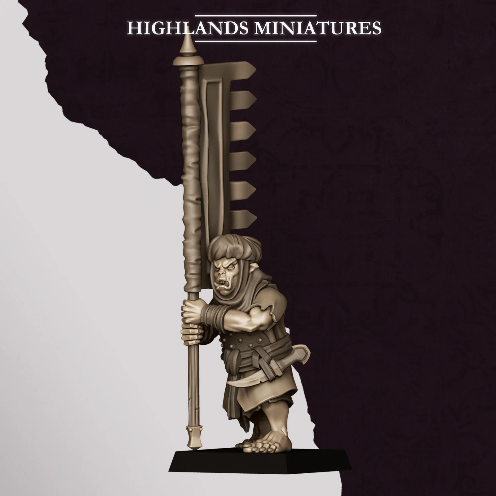 Hobgoblin Warriors Command Group - 28-32mm - Resin Tabletop Miniature