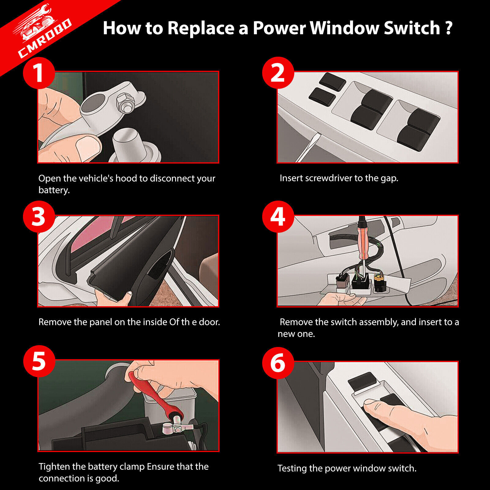 Master Power Window Control Switch For 2011-2022 Dodge Charger Chrysler Ram 1500