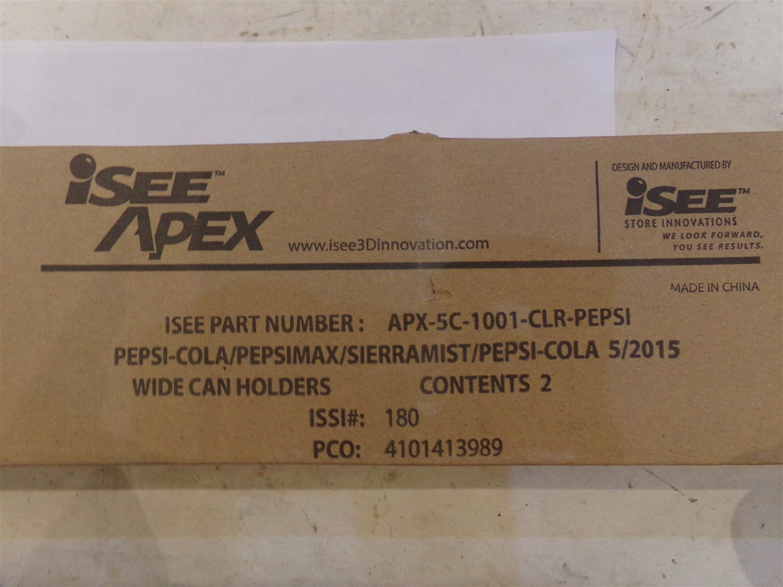 Qty=5: ISEE APEX VAULT DISPLAY SYSTEM WIDE CAN HOLDERS APX-5C-1001-CLR-PEPSI