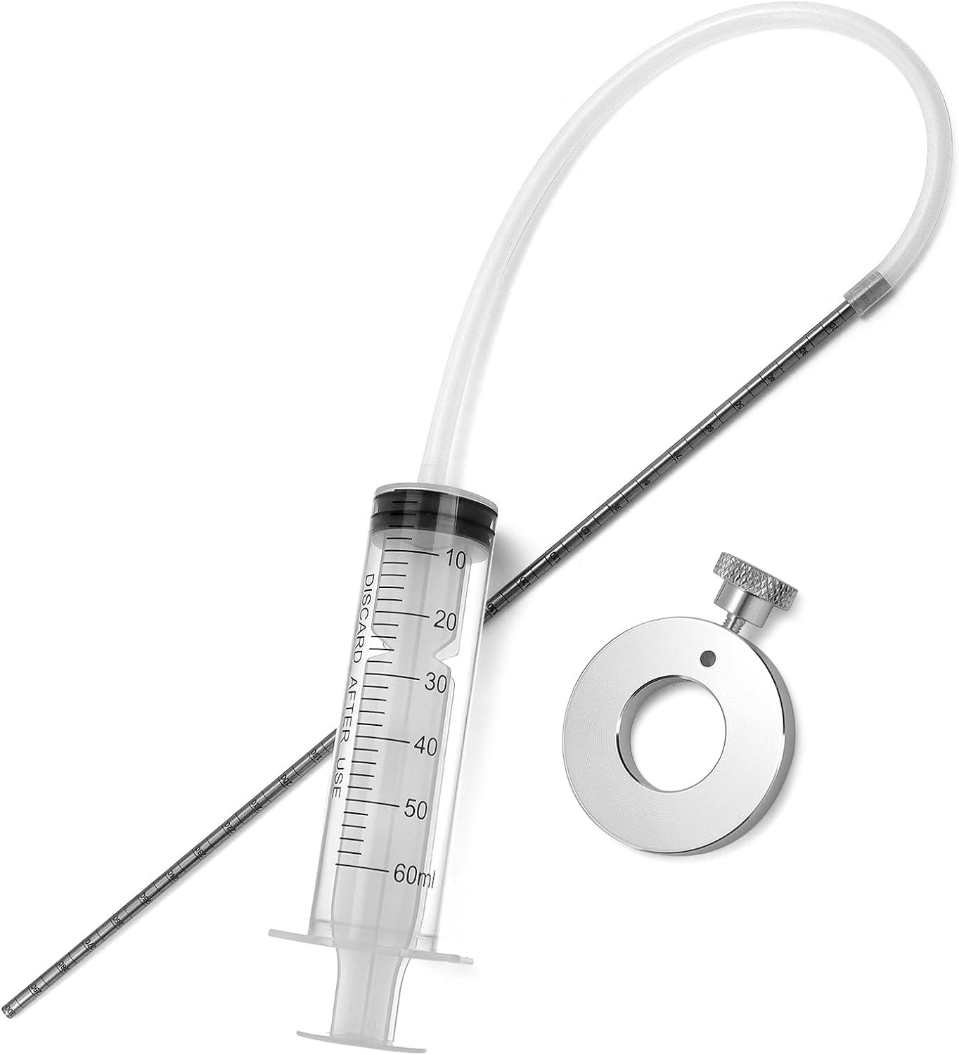 Fork Oil Level Tool Kit, 60 mL Syringe, 300 mm Gauge Pipe, Motorcycle Suspension