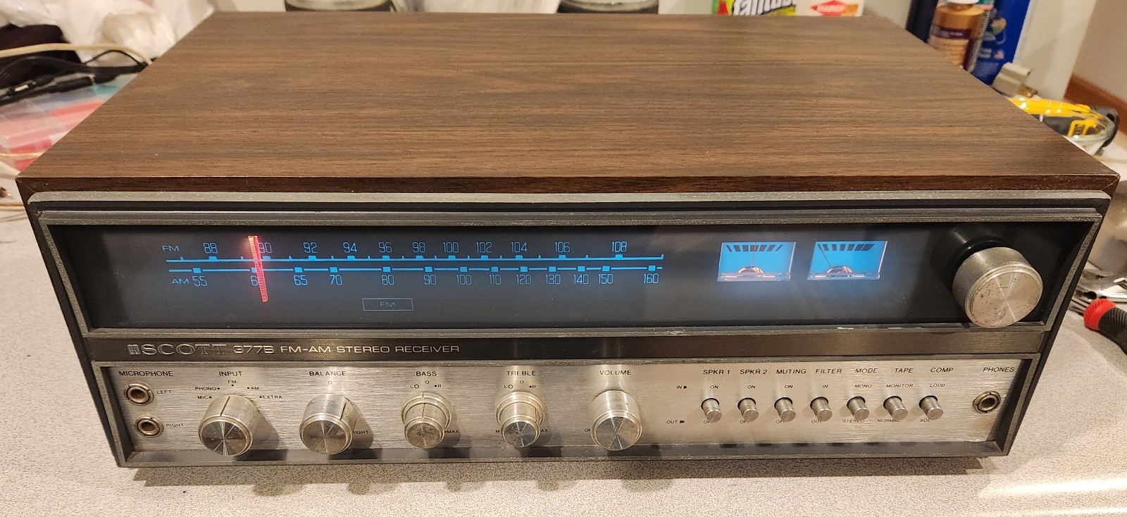 Vintage Scott 377B  Stereo Receiver Working – Wood Case