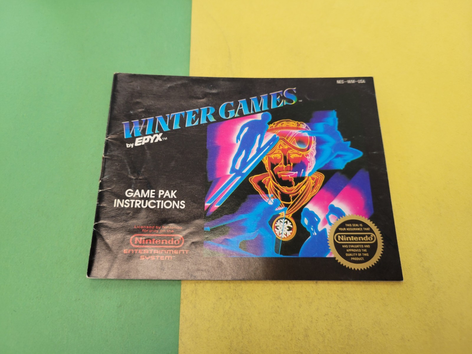 Winter Games Instruction Manual Only Nintendo Nes Authentic