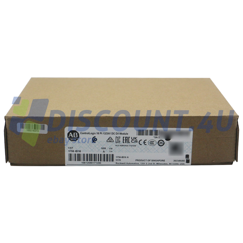 Allen-Bradley 1756-IB16 ControlLogix 16 Pt 12/24V DC D/I Module Factory Sealed