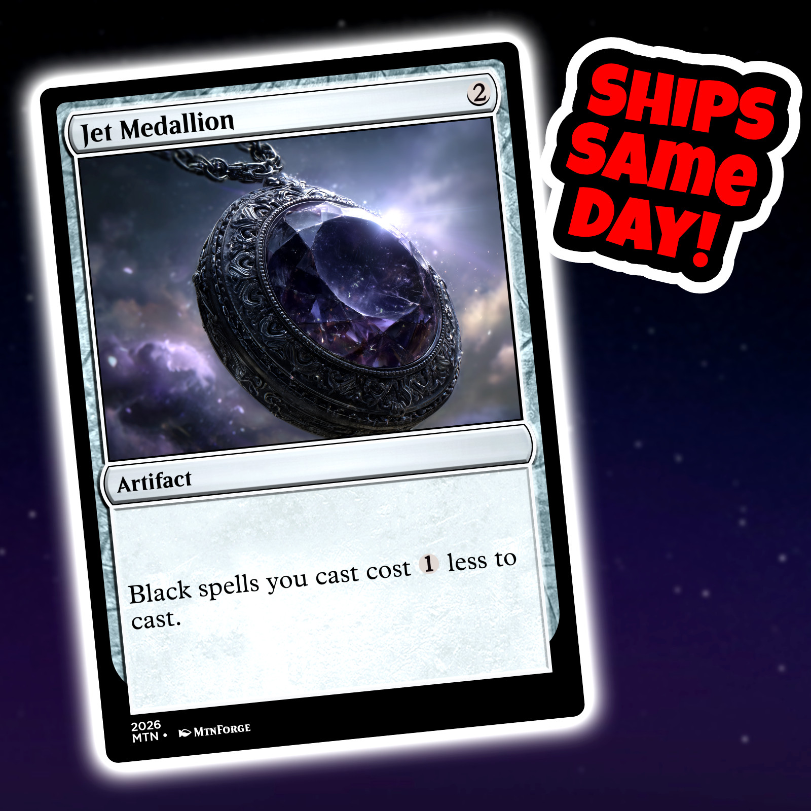 Jet Medallion - Custom Art Magic: The Gathering Playtest Card - Commander EDH