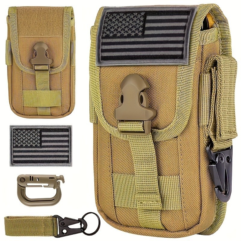 Multi-functional MOLLE Webbing Tactical Phone Bag Fits Backpacks Belts For