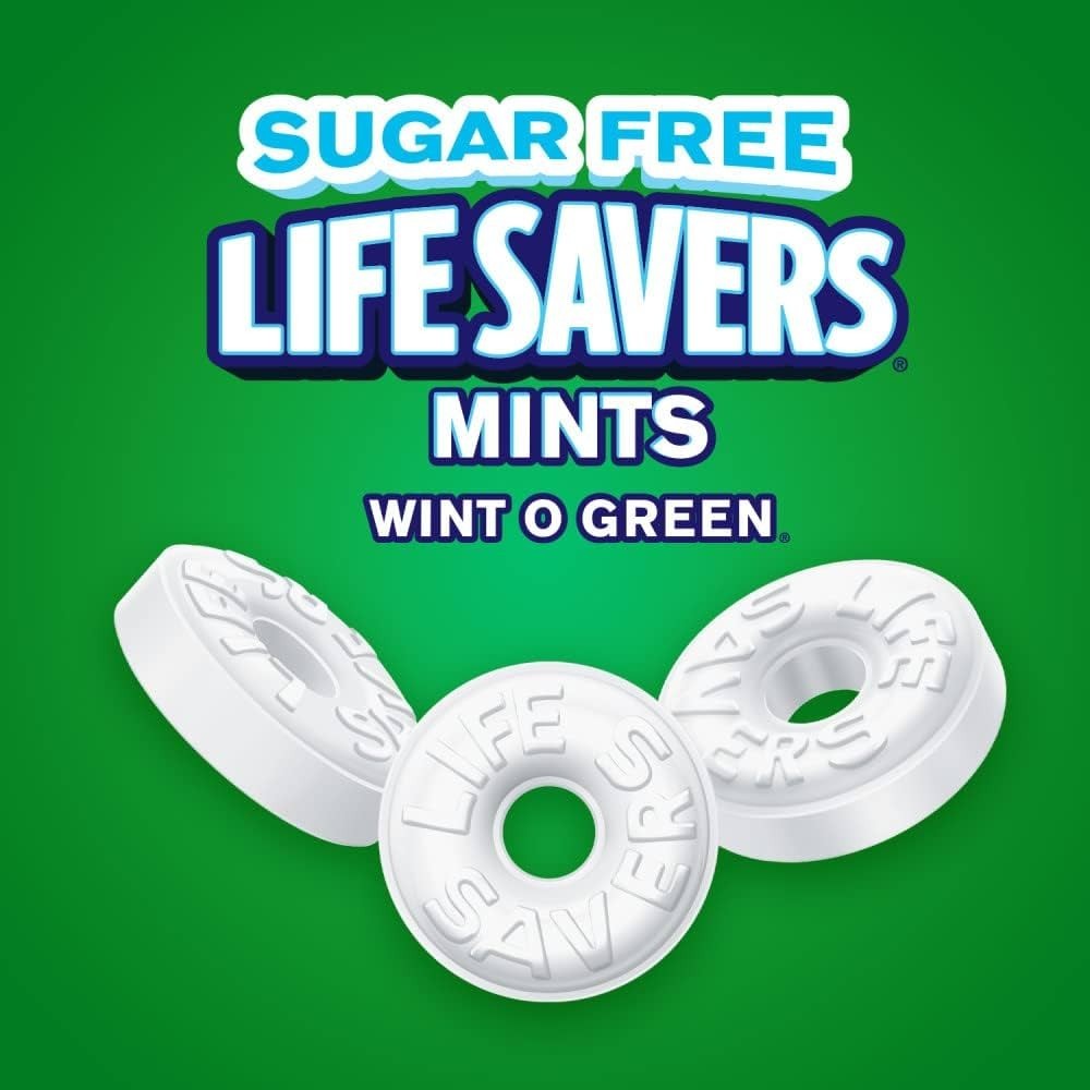 Winto Green SUGAR FREE LIFESAVERS Mints 4 Pound Wrapped Mint Candy New Candies
