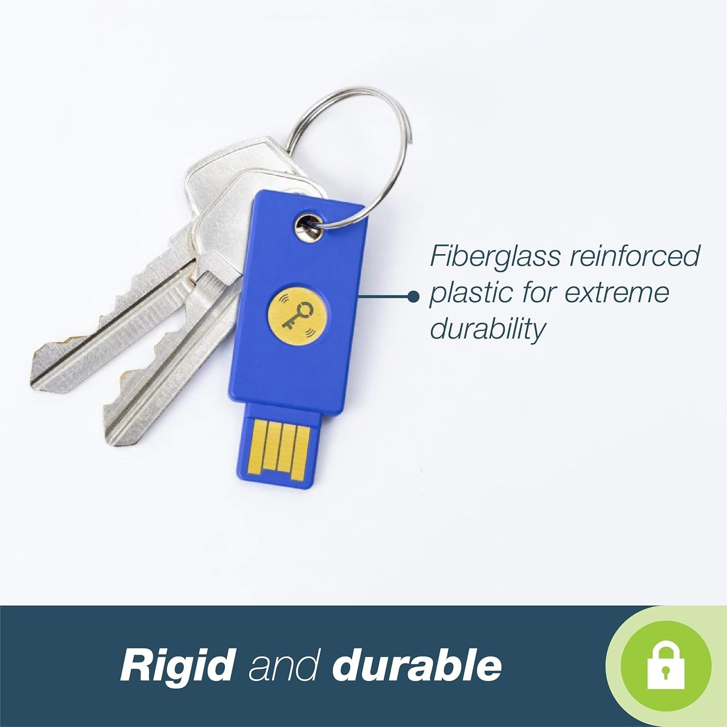 Yubico FIDO Security Key NFC and USB - Two Factor Authentication, Fits USB-A