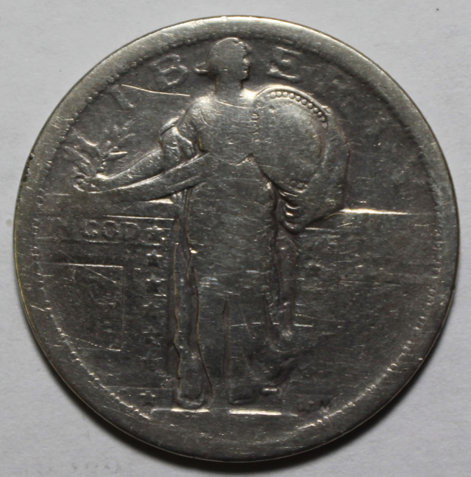 1917 Type 1 Standing Liberty Quarter JJ107
