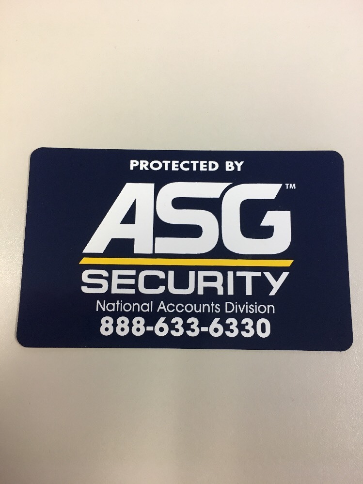 Asg Security Sticker *lot of 3*