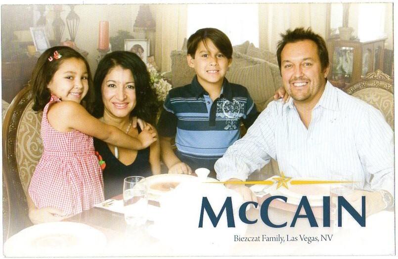2008 McCain Palin Country Hispanics Campaign Card