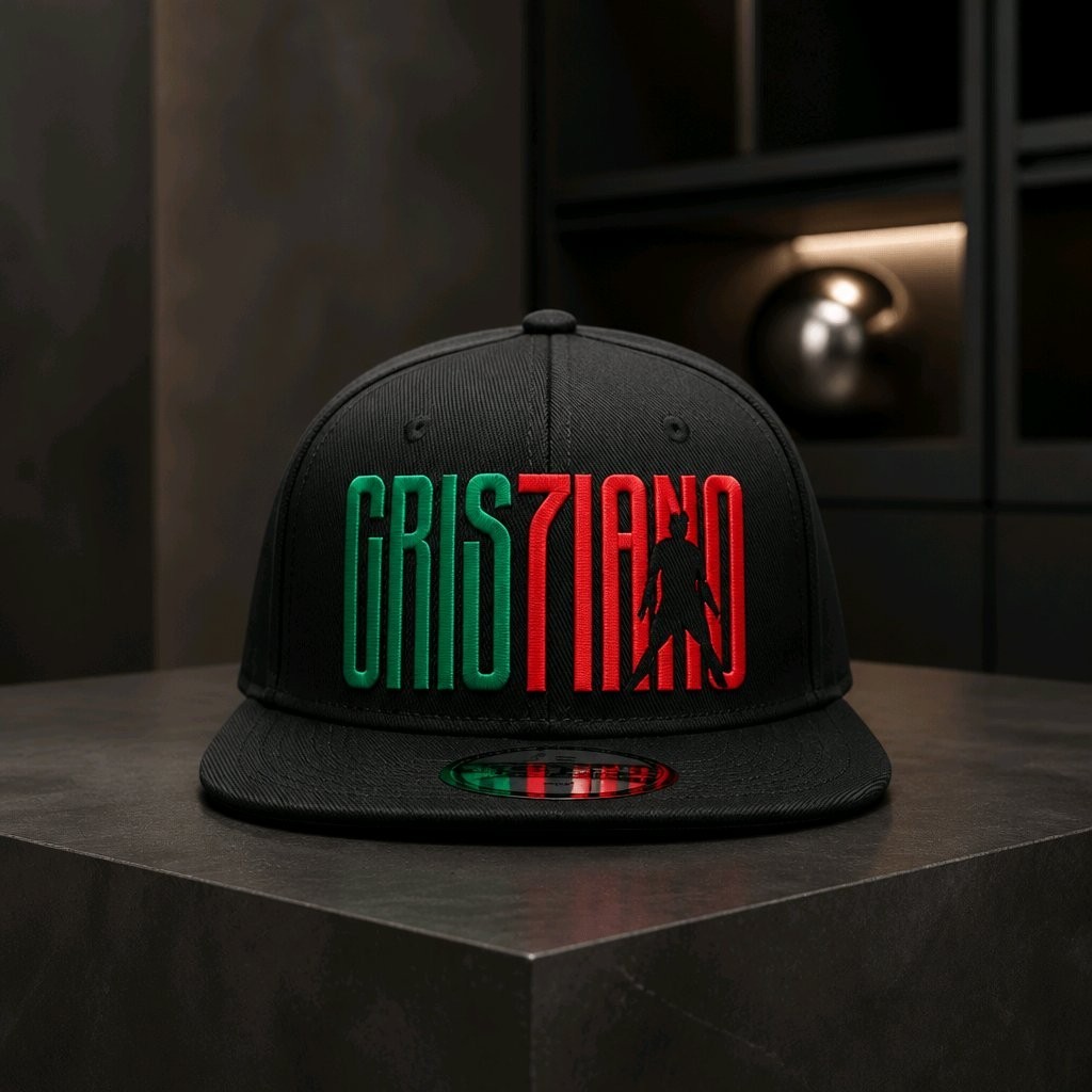 Unisex Front Baseball Cap - 7 Cristiano High-Density Adjustable Snapback