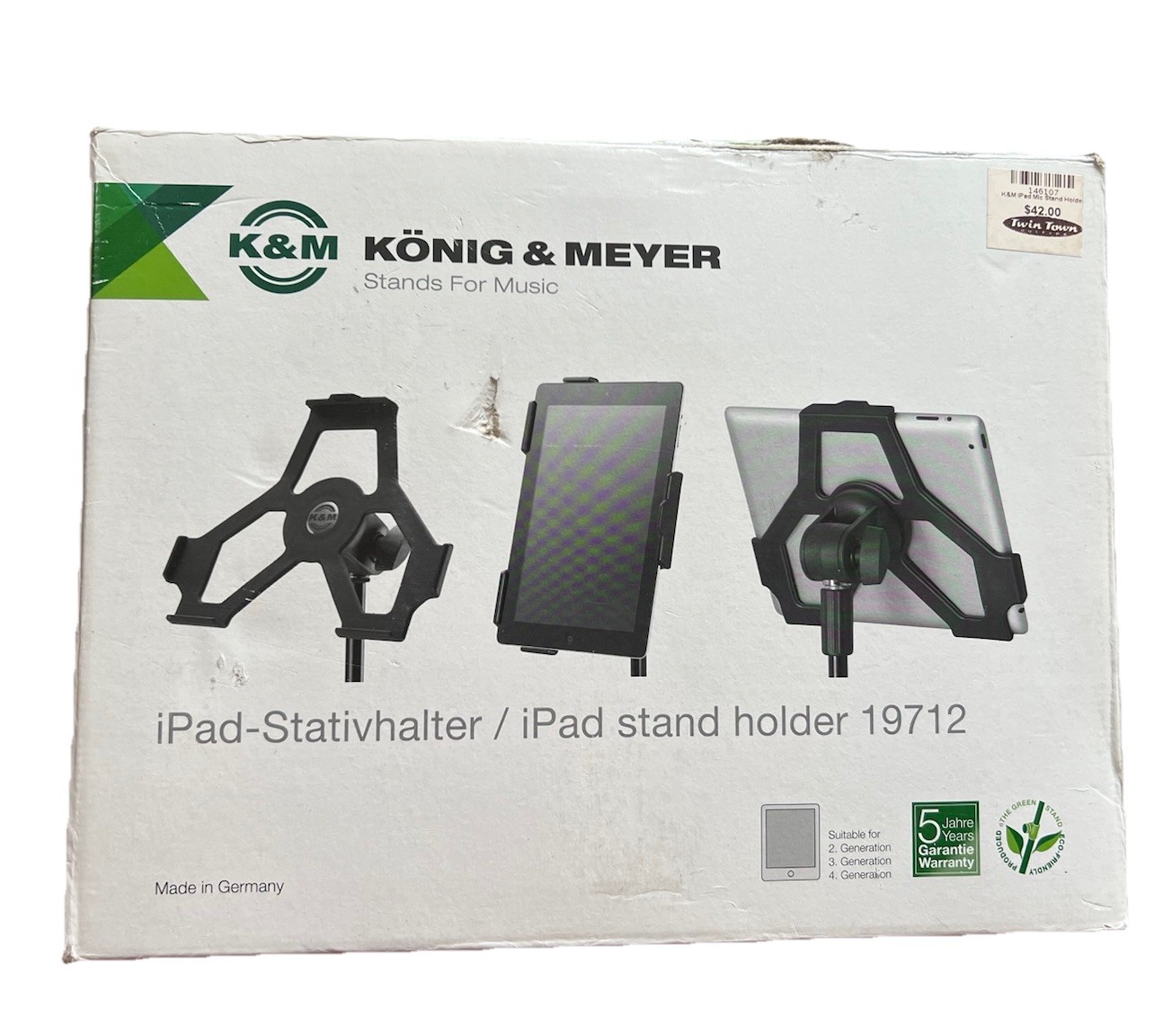 K&M iPad 2 Mic Stand Holder