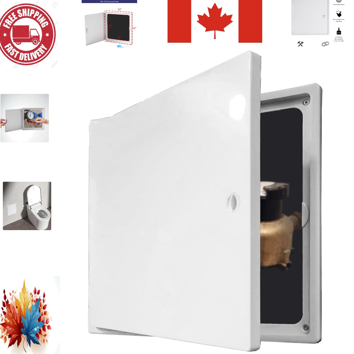 Durable White 12x12 Access Panel with Door for Plumbing & Electrical Access