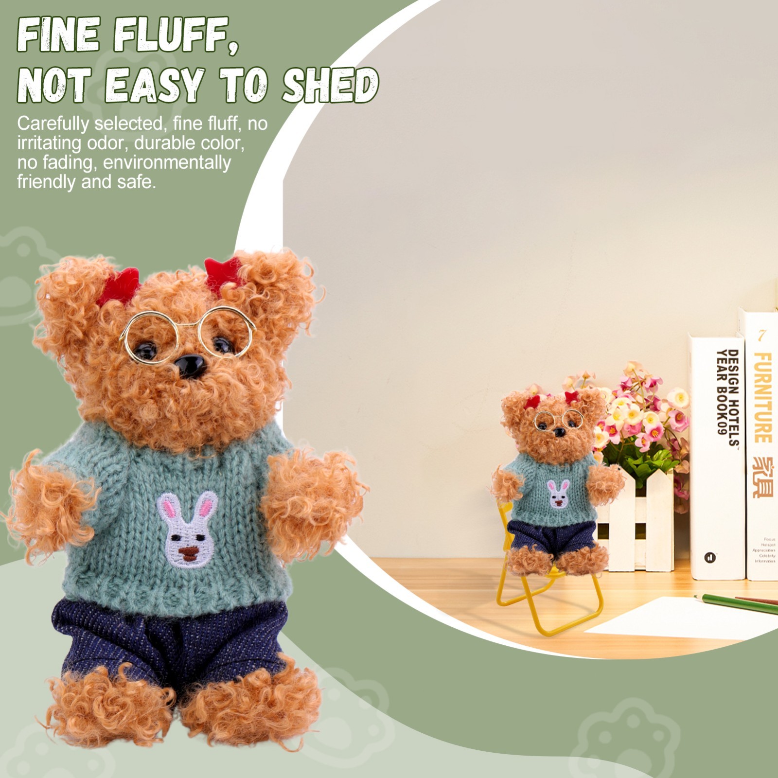 DIY Cute Bear Twist Stick Material Kit Handmade Chenille Stems Craft Set for Kid