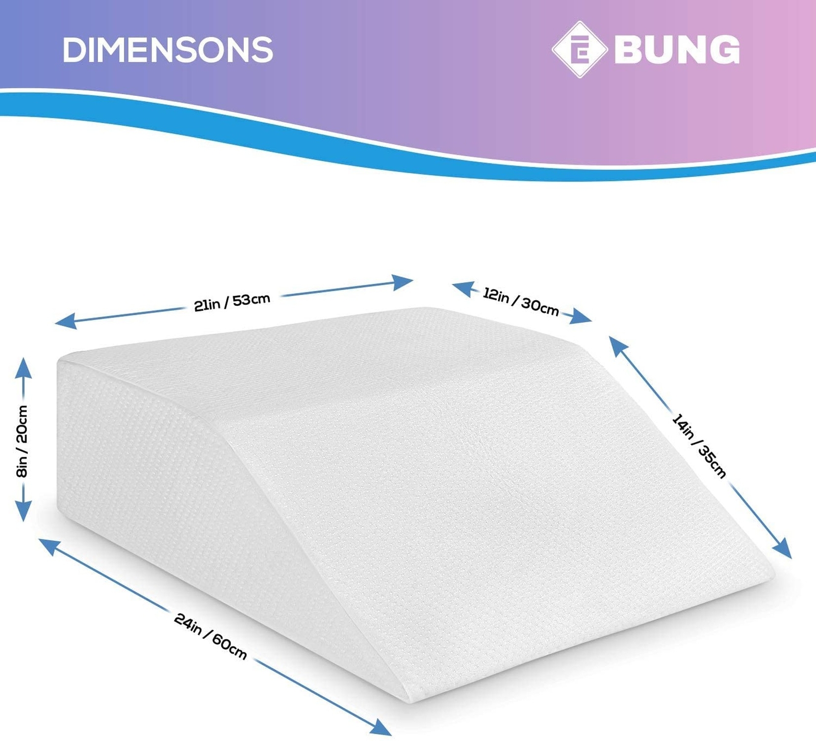 Ebung Memory Foam Leg Elevation Pillows - Leg Support Pillow to Elevate Feet,...