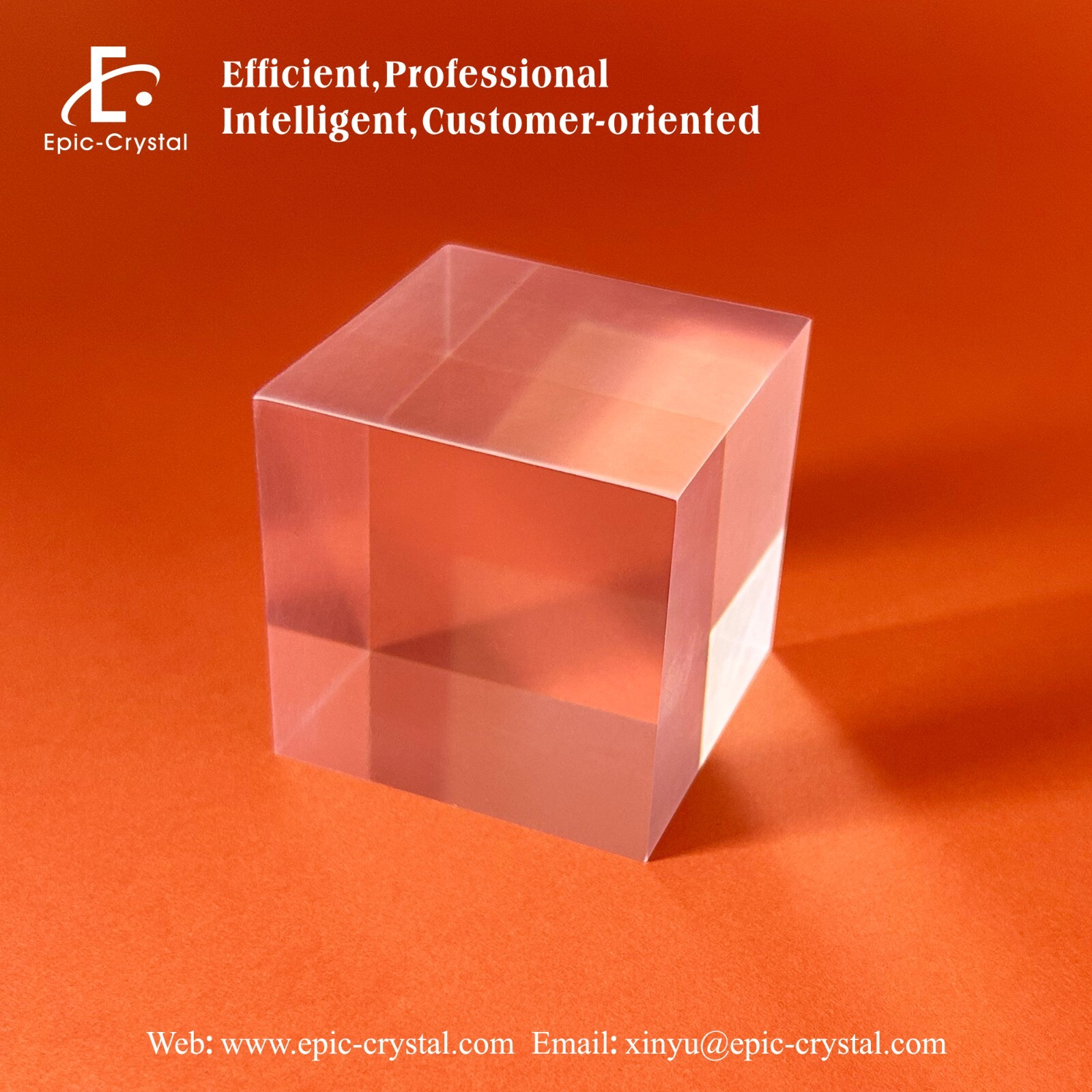PS; Plastic scintillator    all sides polished 5x5x5mm scintillation crystal
