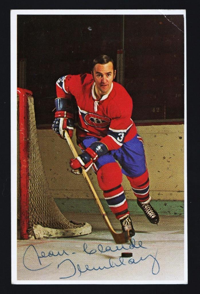 Vintage JC Tremblay Signed Montreal Canadiens 1969-71 Team Issued Postcard!