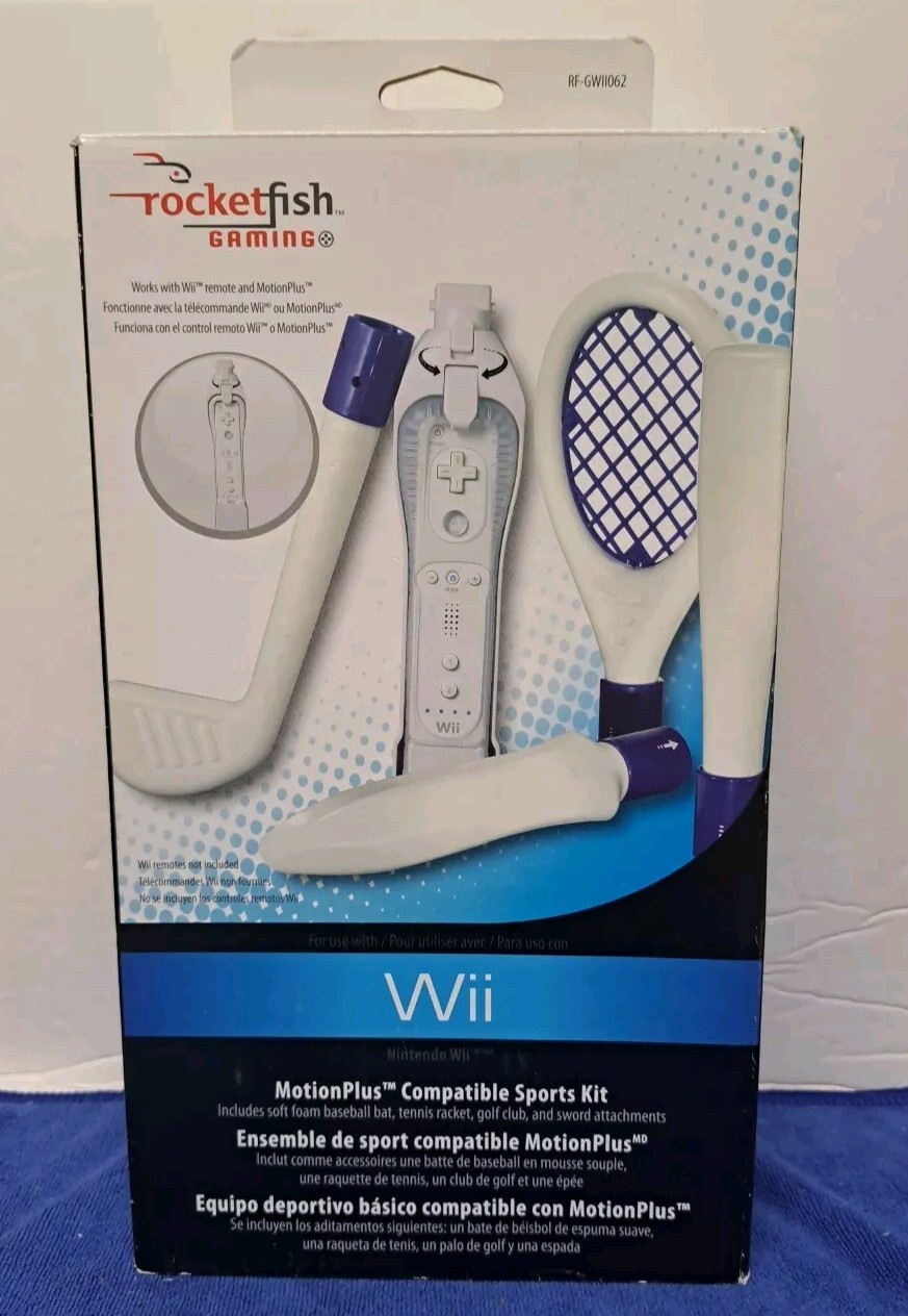 Nintendo Gaming Wii MotionPlus Compatible Sports Kit by Rocketfish