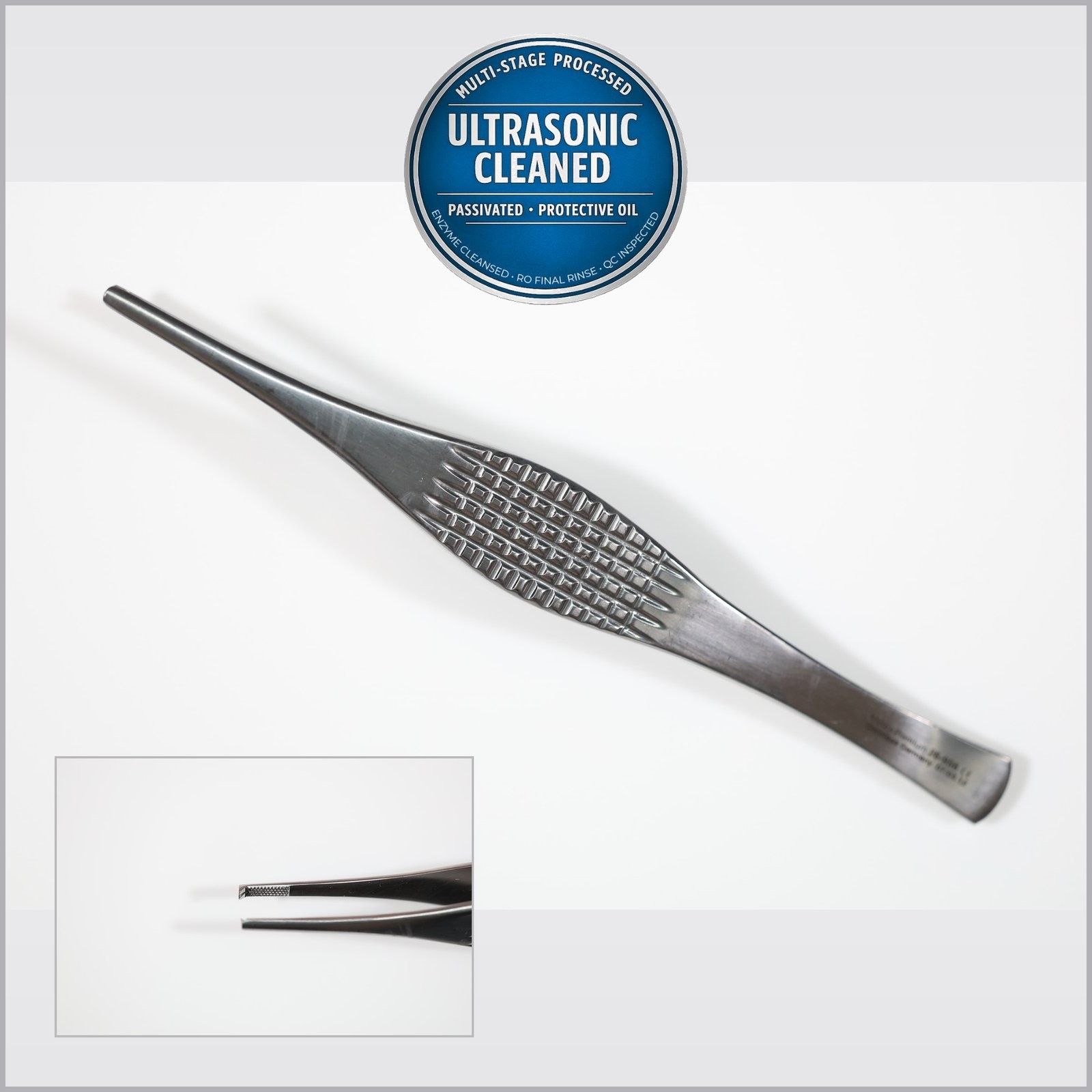 Miltex 26-956 Ferris-Smith Forceps, Straight, 1x2 Teeth, Serrated, 6-3/4in
