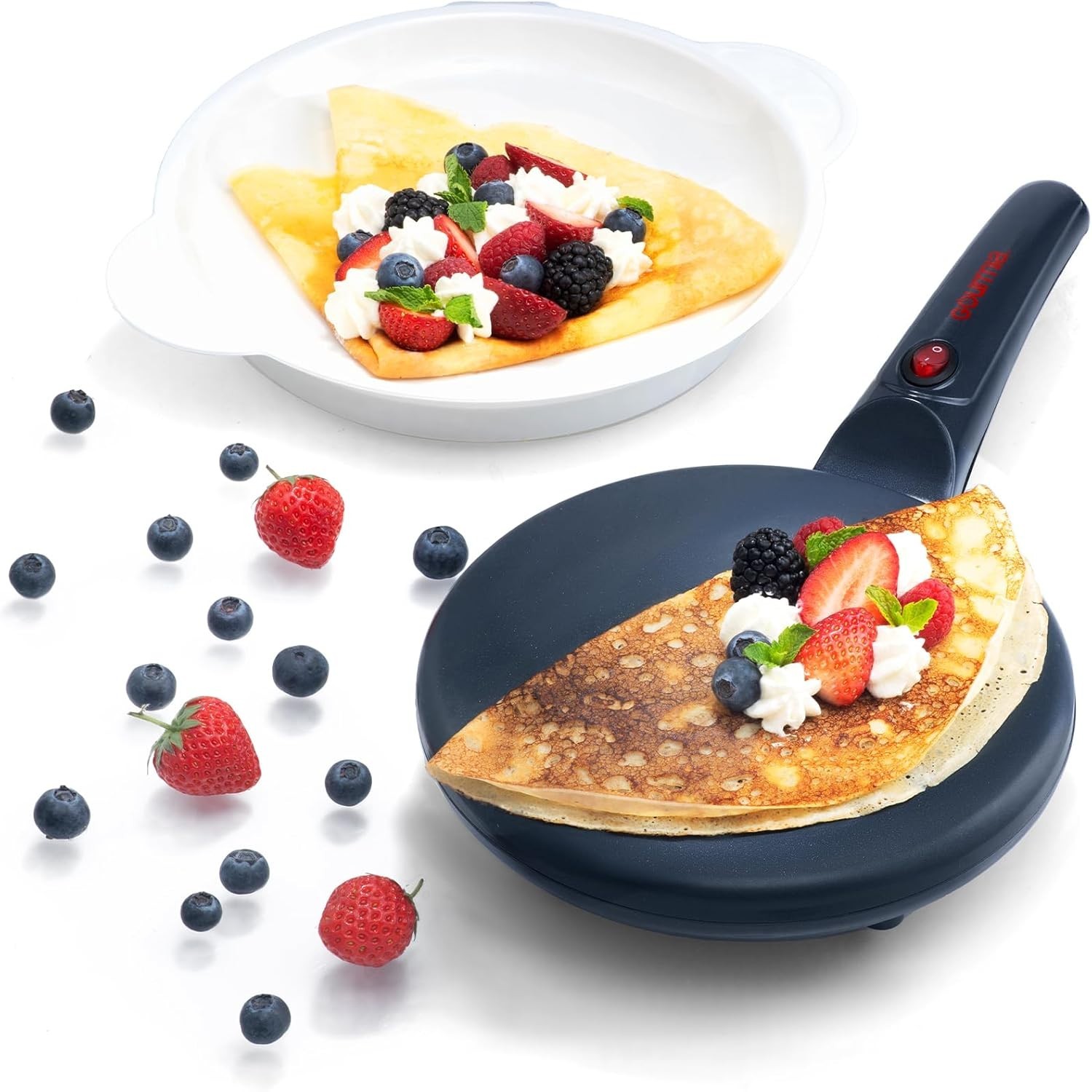 Crepera Plancha De Cerámica Antiadherente Electrico Para Crepa Tortillas y Comal