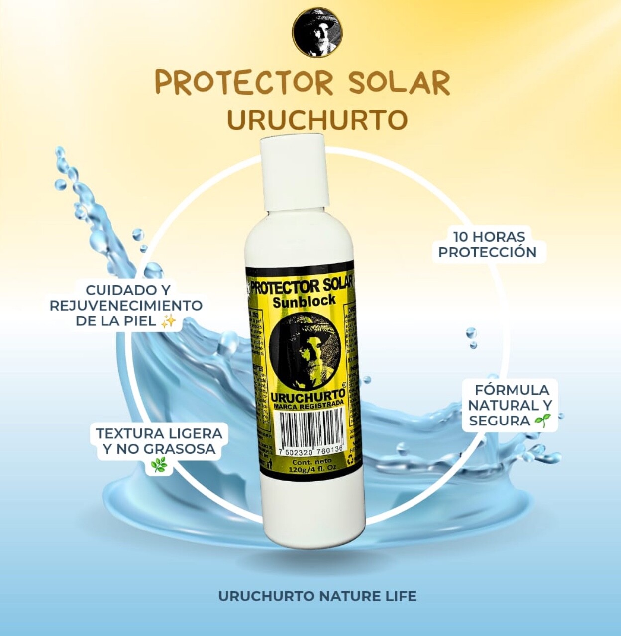 URUCHURTO PROTECTOR SOLAR BASE AGUA