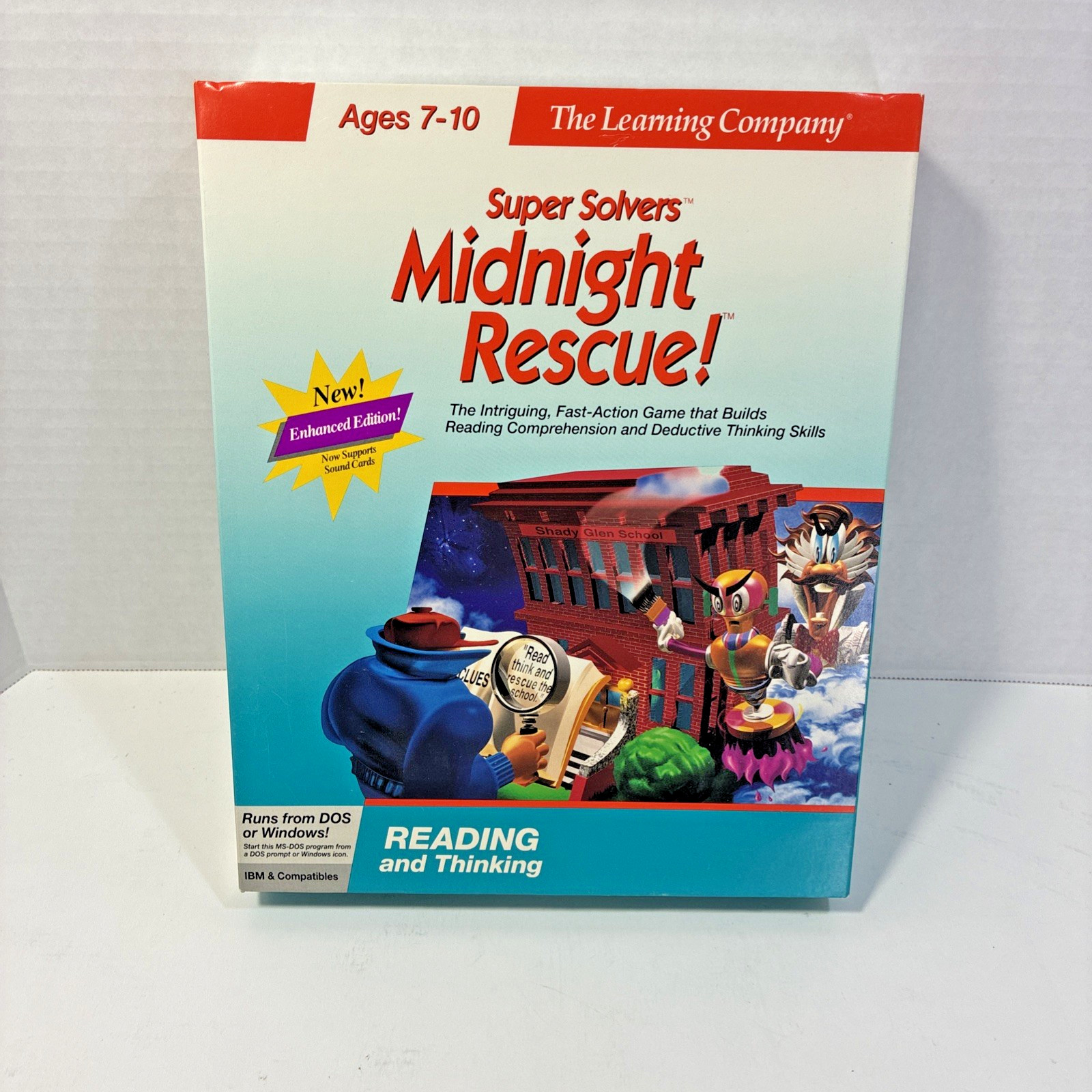 Vintage Big Box Super Solvers Midnight Rescue! Complete VG Cond. HTF Windows DOS