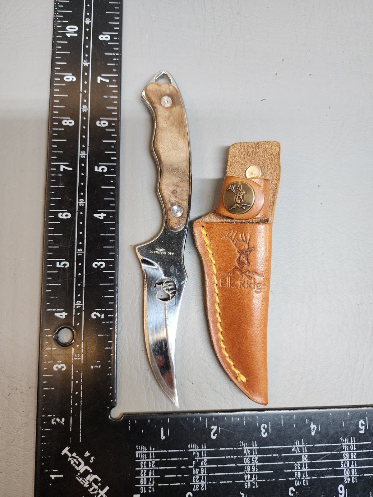 Elk Ridge Hunter Fixed Knife  440 Steel Blade w/ Sheath