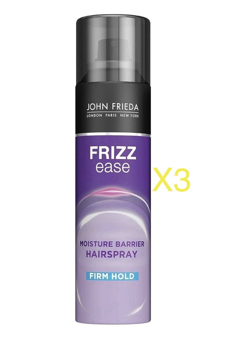 John Frieda Frizz Ease Moisture Barrier Firm Hold Hairspray THREE 2 oz Bottles