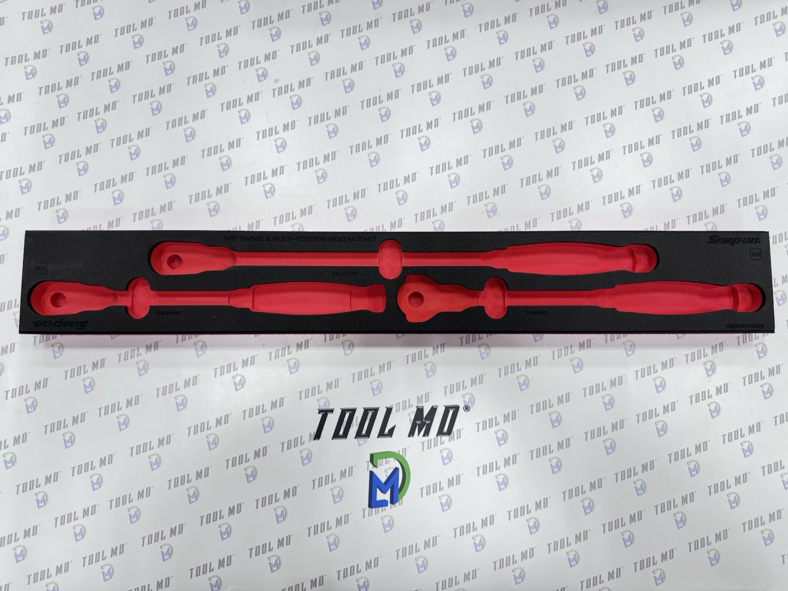 Snap-on Tools RED FOAM ORGANIZER for 3pc 3/8" Drive Soft Grip Ratchet Set