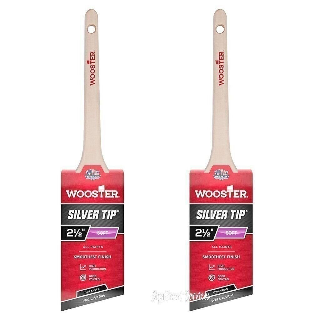 Wooster Brush Company 5224-2 Silver Tip Thin Angle Sash 2 Inch 2 Pack