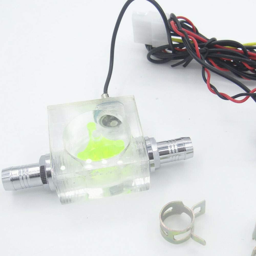 1 Set Thermometer Digital Pointer 3 Way FlowMeter for Water Cooling Liquid Co...