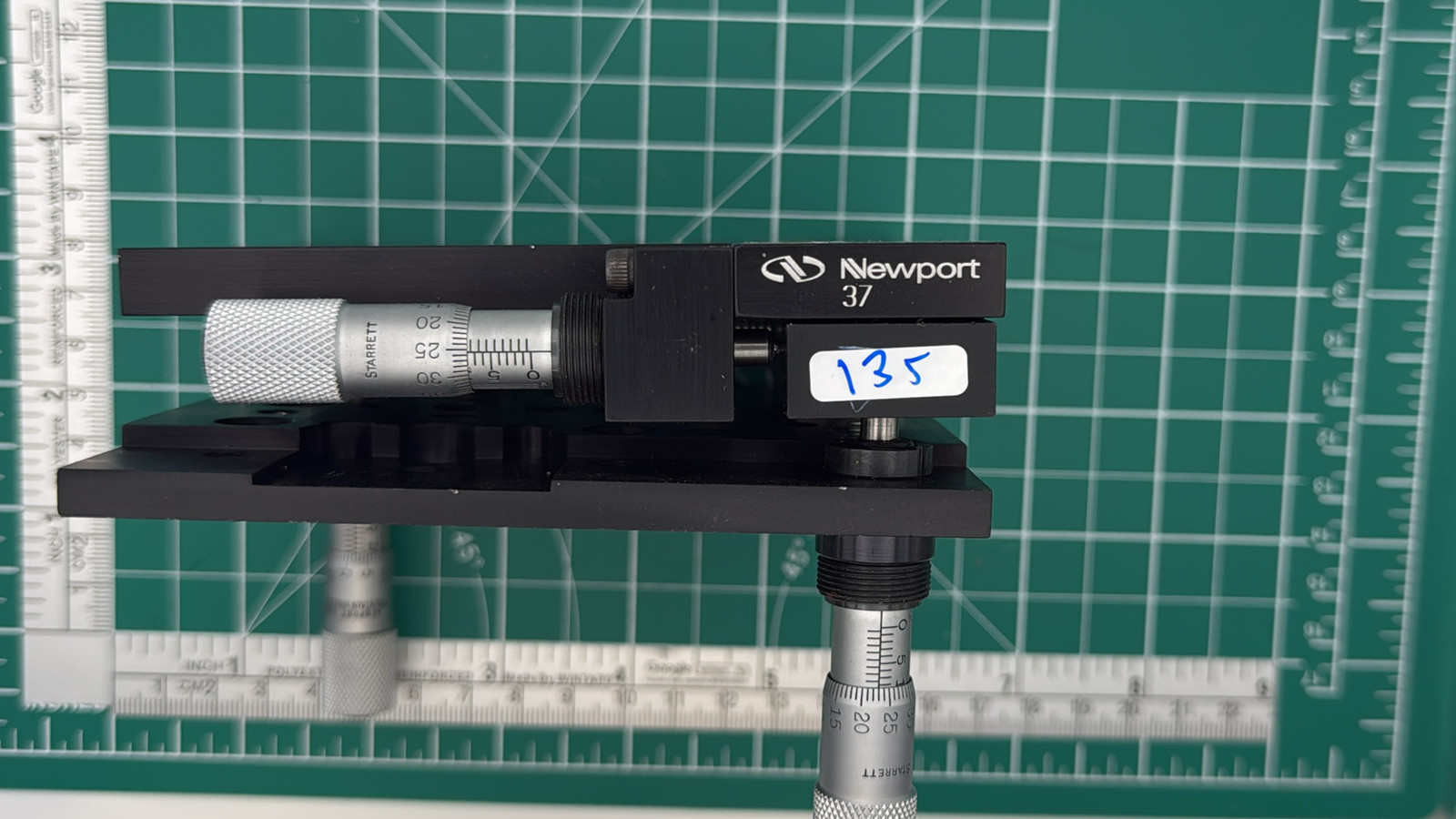 Newport 37 3 Axis Tilt Tip Rotation Stage 3 Micrometer Starett