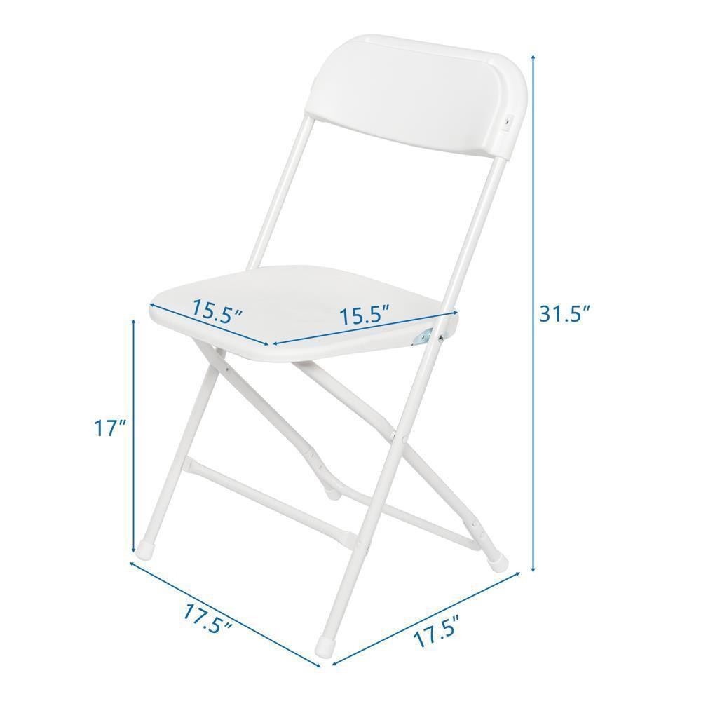20 PCS Plastic Folding Chairs Commercial Event Wedding Party Meeting Office Seat