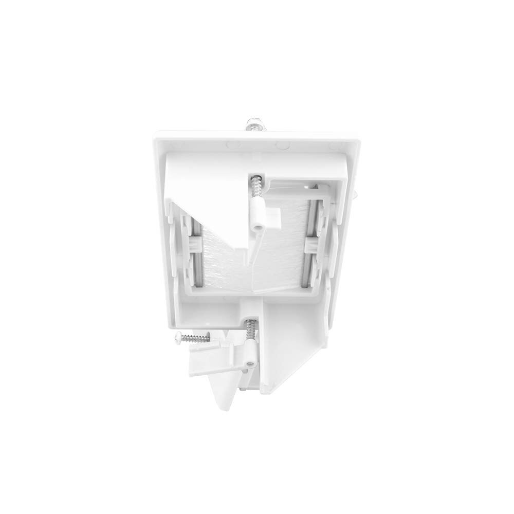 Construct Pro Cable Management Brush Plate (Dog-Ear Installation Tabs, White)