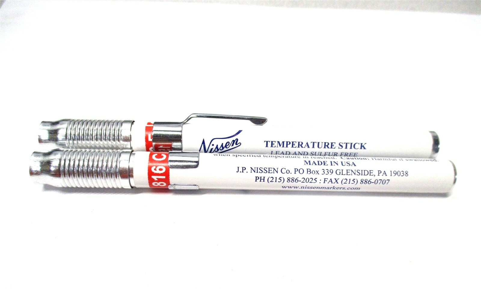 Nissen (91500) 1500° F / 816° C 3/8" Temperature Indicating Stick - 2 QTY