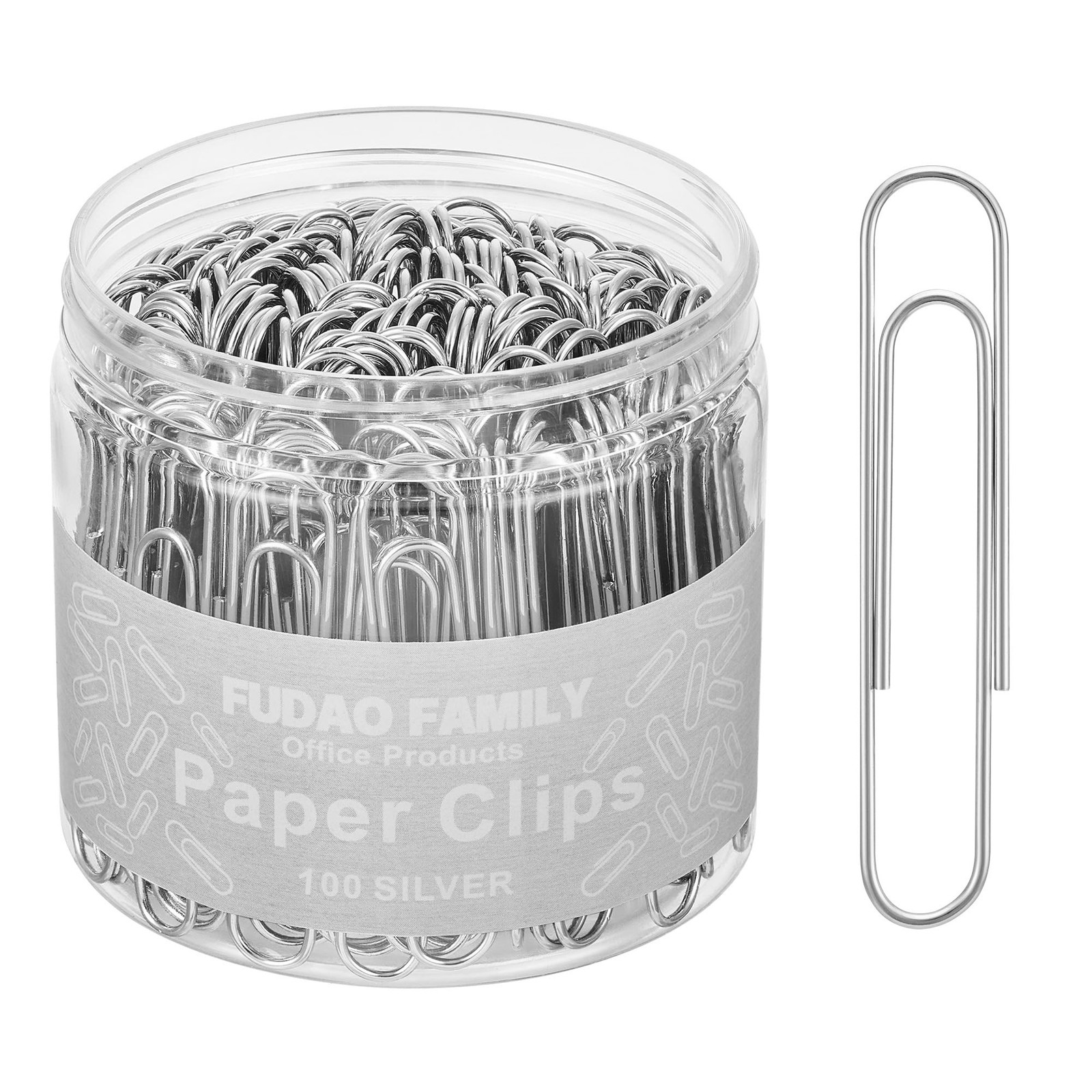 Jumbo Paper Clips, 2 Inch Paper Clip, 100 pcs Large Paperclips (Jumbo, Silver)
