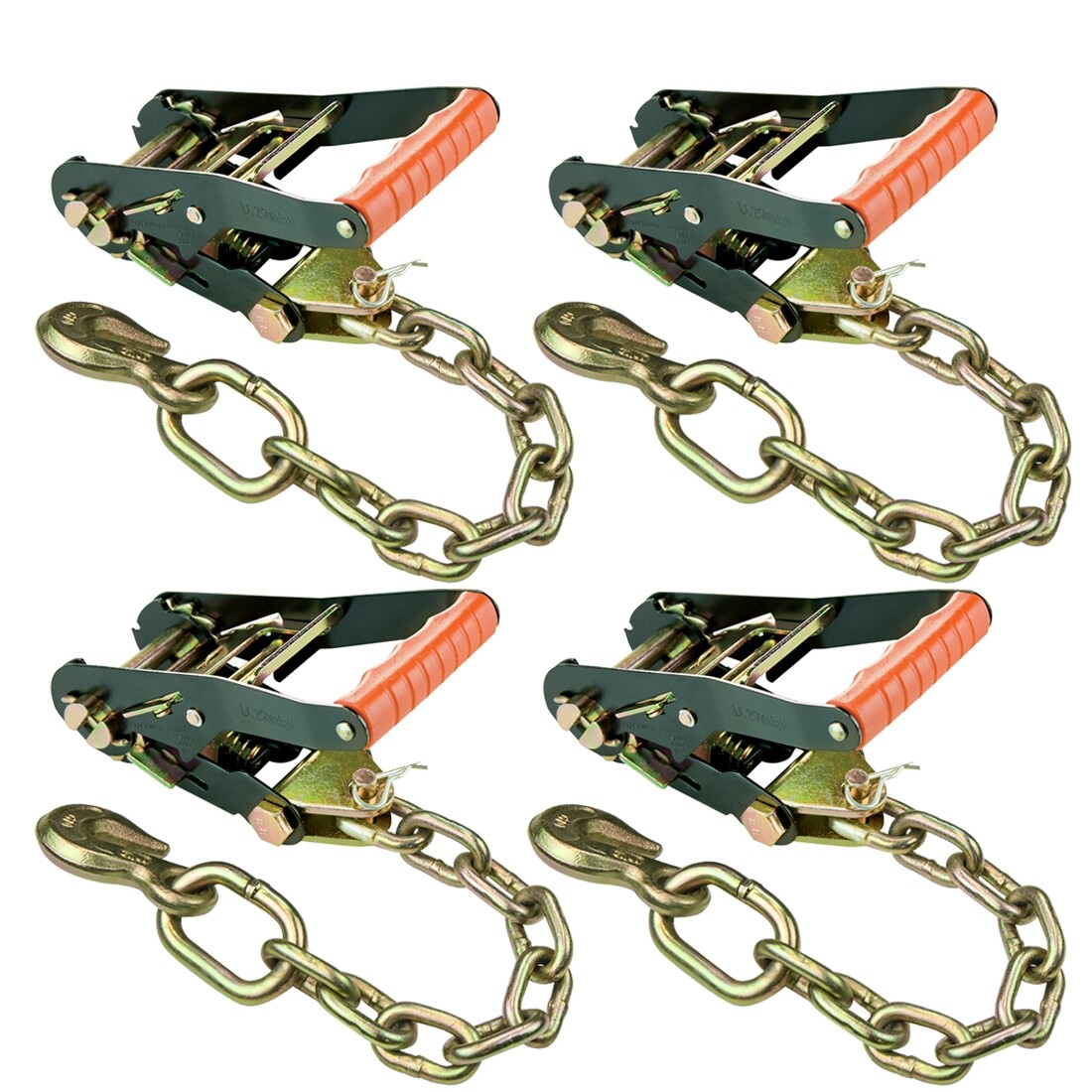 VULCAN Ratchet Buckle, Chain Anchor, 2" Handle, PROSeries, 4 Pack, 3300 lbs SWL