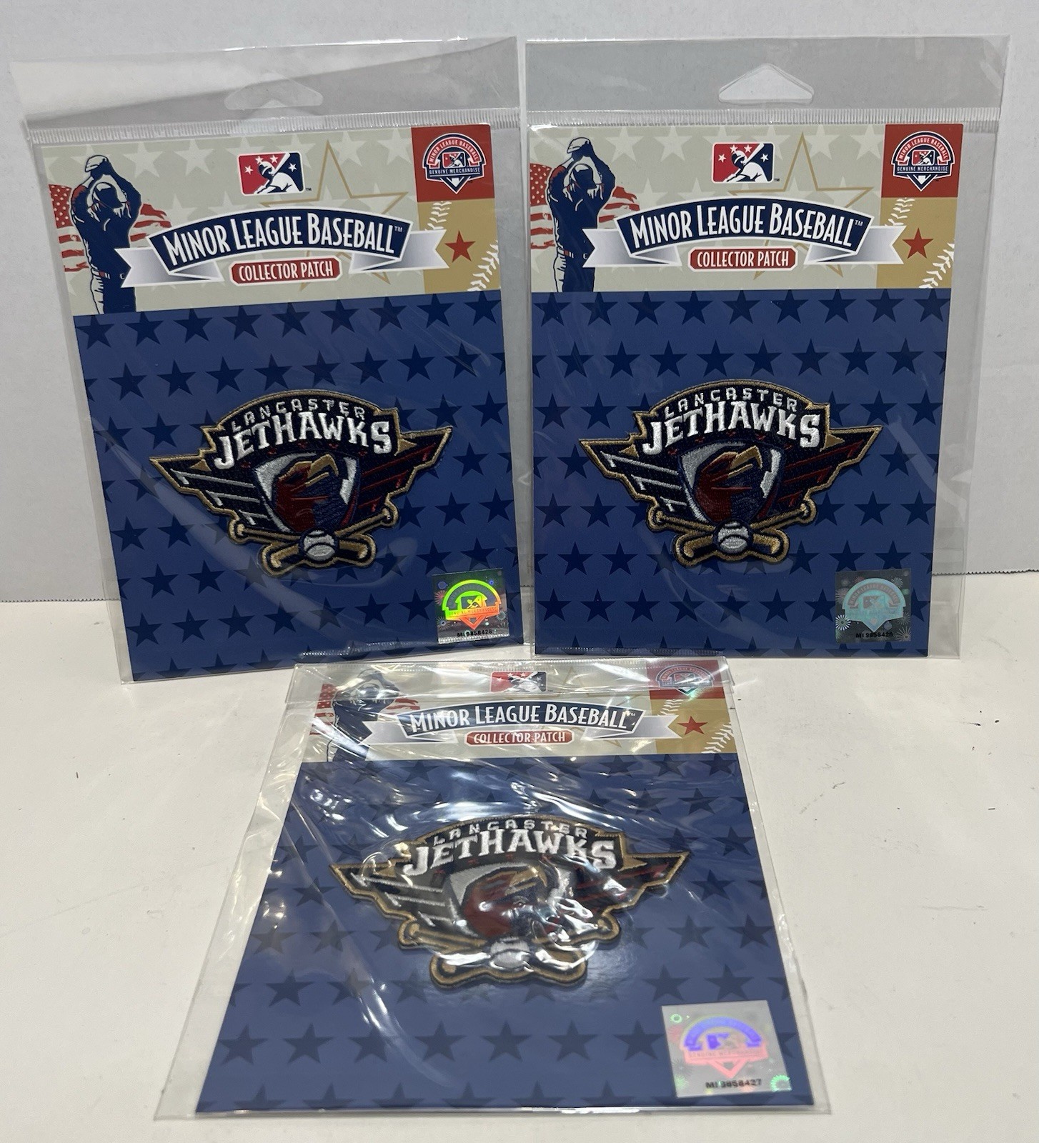NEW Set (3) Lancaster Jethawks MILB Collector Logo Patches