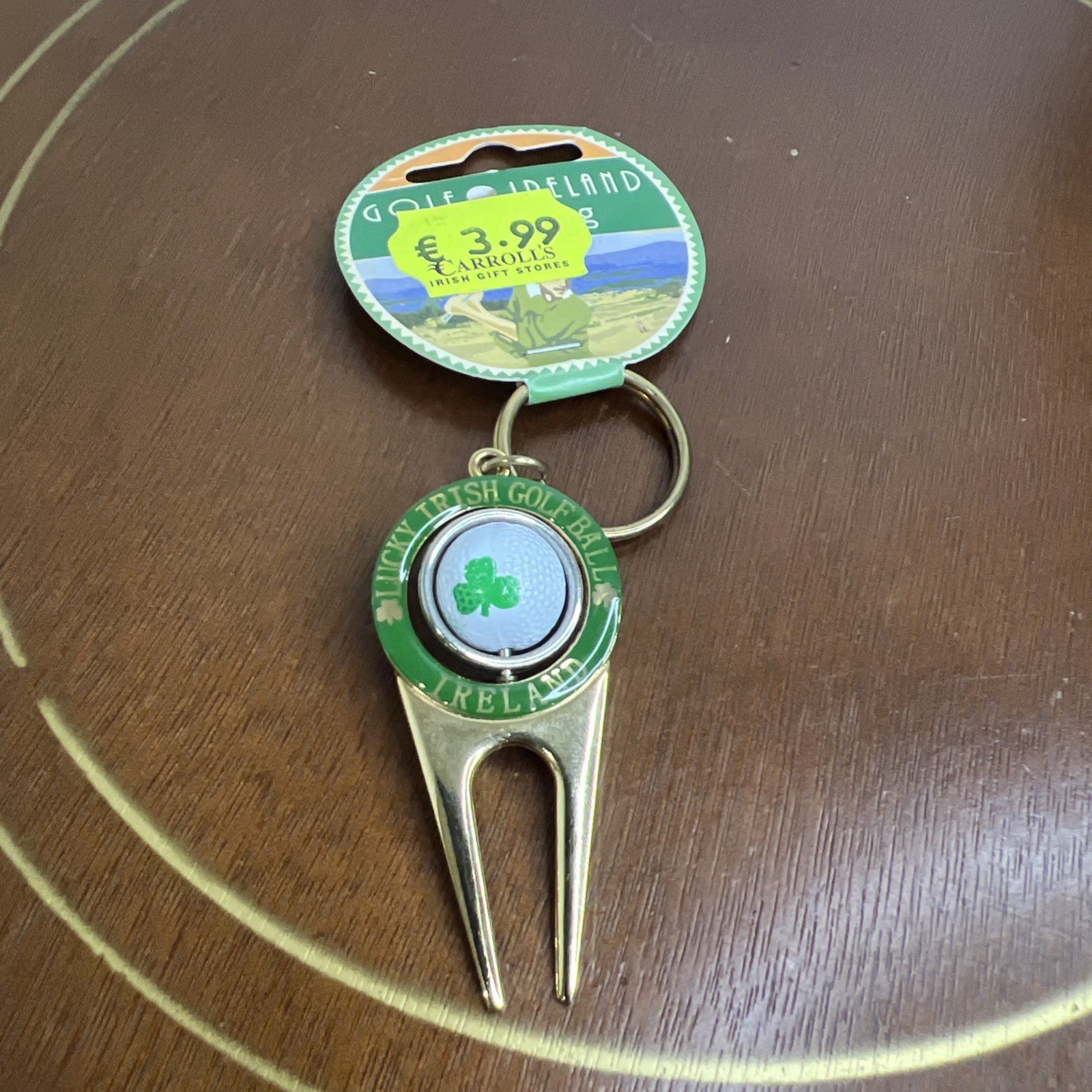 Lucky Irish Golf Balls Ireland Golf Club Divot Repair Tool Keychain New With Tag