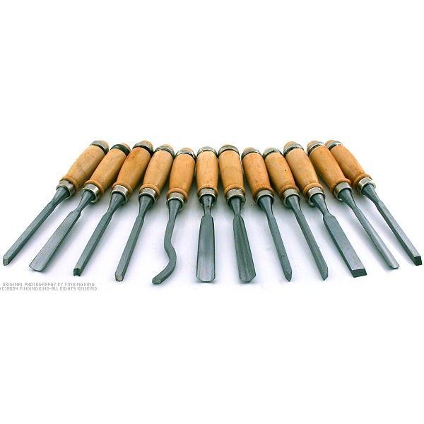 12Pc Set Wood Professional Carving Chisels Artist Hand