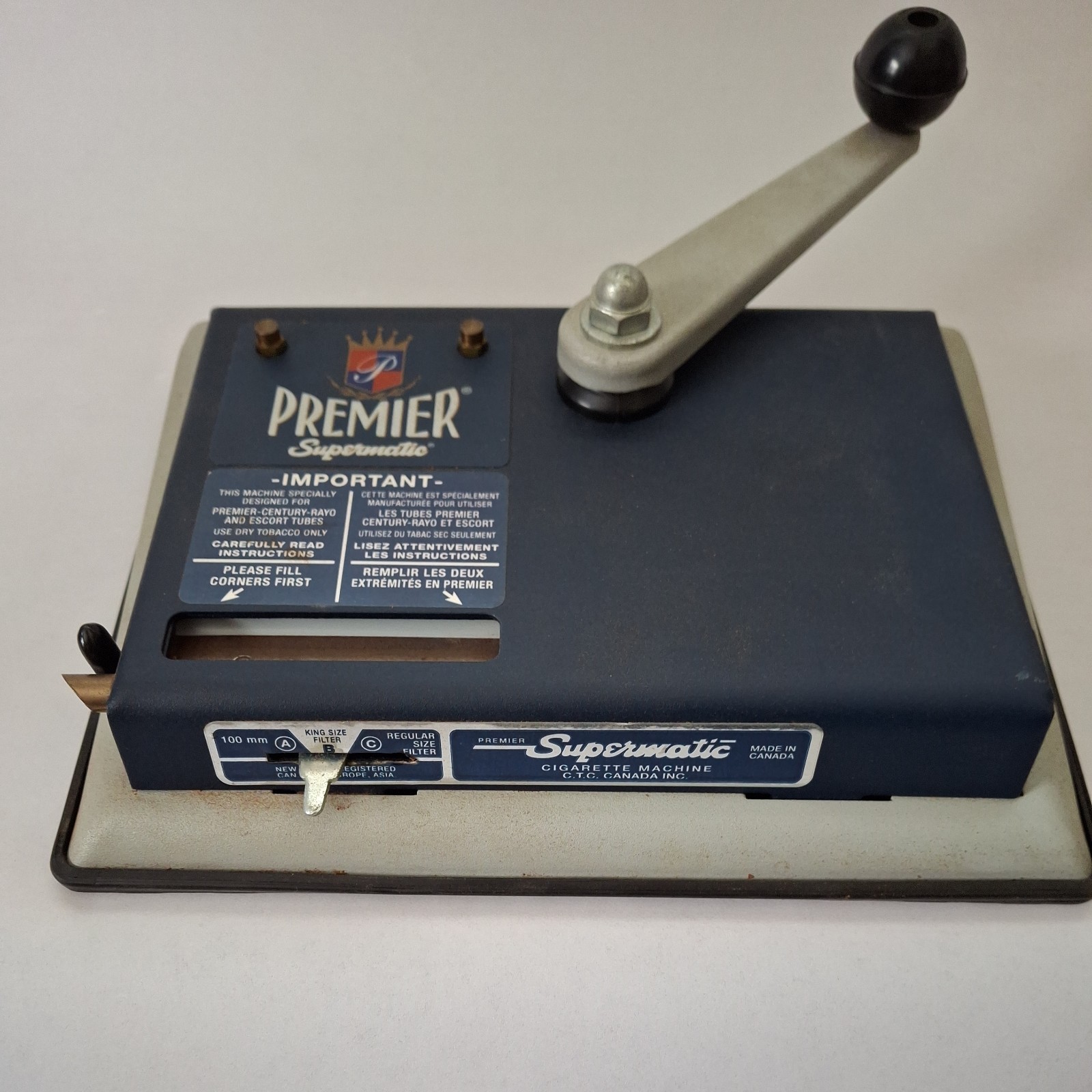 PREMIER Supermatic Cigarette Injector Machine Nice Preowned
