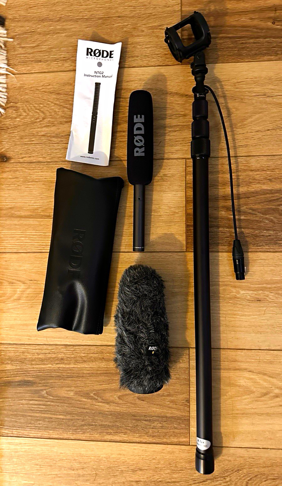 RØDE NTG2 Shotgun Microphone Kit w/ Windscreen, Boom Pole Mount, XLR